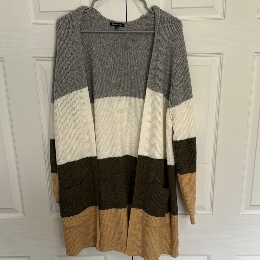 NWOT Pink Clover Open Front Cardigan